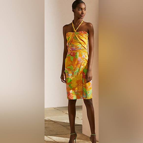 Ralph Lauren Purple Label Rosamund Floral Silk Cocktail Dress. Size 12. EUC. - Picture 1 of 8